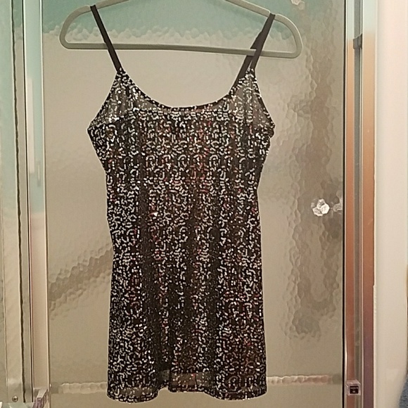 Sequin semi sheer tank top - Picture 5 of 5